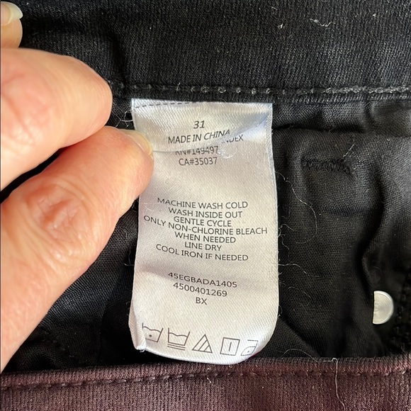 SAM EDELMAN NWOT Stiletto Women's Skinny Coated Jeans Burgundy, Size 31 - Picture 10 of 11